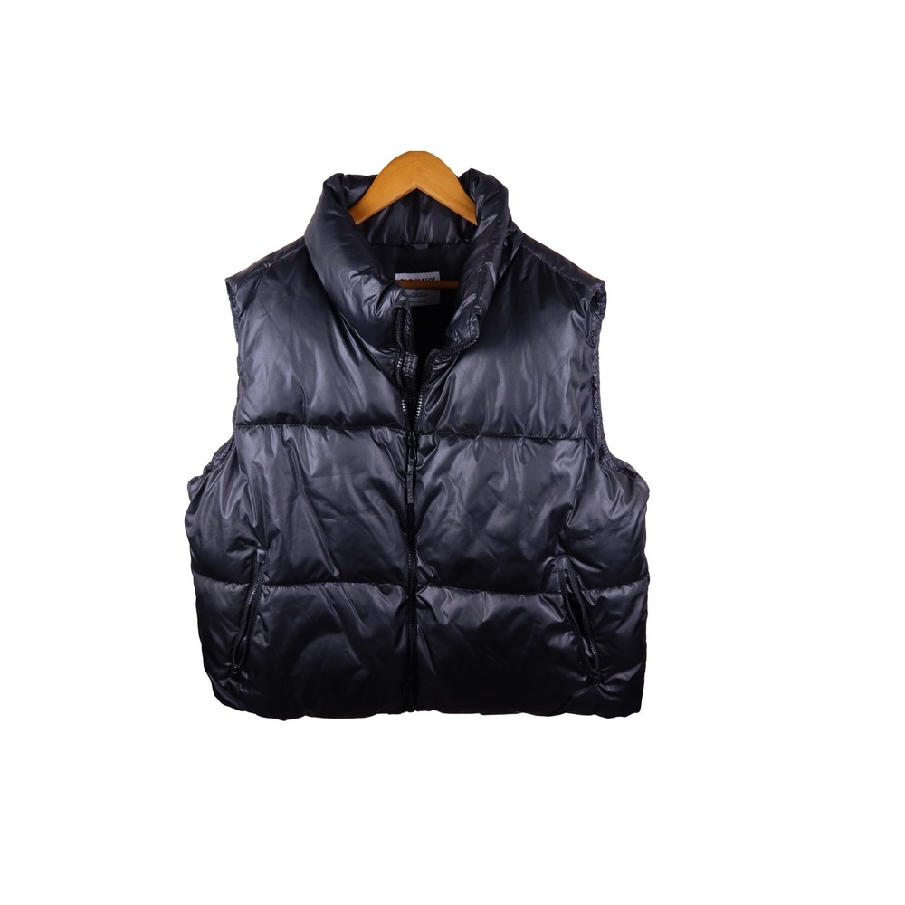 Old Navy Puffer Vest Mens XL Black Quilted Full Zip Sleeveless Jacket XLG